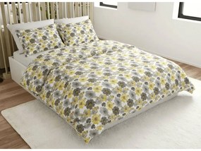 PrzytulneMieszkanie.pl PrzytulneMieszkanie.pl Pościel z mikrofibry FEONELLE żółto-szara Rozmiar pościeli: 2 szt 70 x 90 cm | 200 x 220 cm