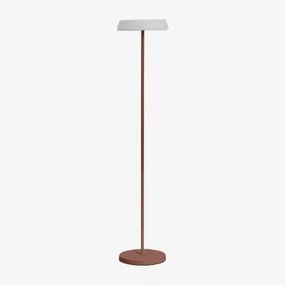 Bezprzewodowa Lampa Podłogowa Solarna Led Z Polietylenu I Żelaza Ulenia Terracota - Sklum