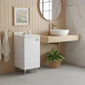 Niska Szafka z 1 Drzwiami Biała | Nowoczesny Mebel z Regulowaną Półką