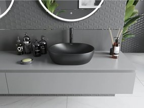 Mexen Viki umywalka nablatowa 48 x 35 cm, czarna mat - 21054885