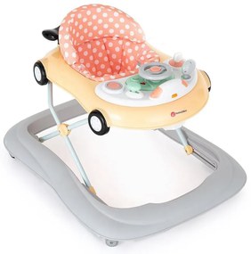 PETITE&MARS - Chodzik dla dzieci z muzyką CABRIO 2xAA pomarańczowy