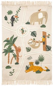 Dywan do pokoju dziecięcego Jungle, mapa, bawełniany, 150 x 100 cm