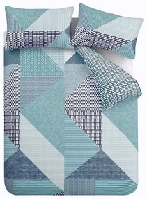 Zielononiebieska pościel dwuosobowa 230x220 cm Larsson Geo – Catherine Lansfield