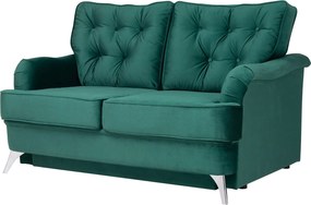 Tapicerowana sofa 2-osobowa z pikowanymi poduszkami Sissi