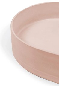 Umywalka betonowa nablatowa owalna 58 x 36 cm bez otworu na baterię BLAR Blue Jeans