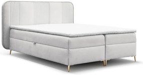 Jasnoszare nowoczesne łóżko kontynentalne 4 rozmiary Z8-F04