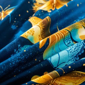 PrzytulneMieszkanie.pl PrzytulneMieszkanie.pl Pościel z mikrofibry ROYAL BUTTERFLY niebieska Rozmiar pościeli: 70 x 80 cm | 140 x 200 cm