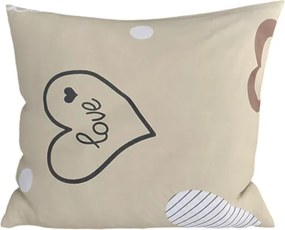 Bawełniana poszewka na poduszkę DEAMON POLY 45x45 cm, beżowy