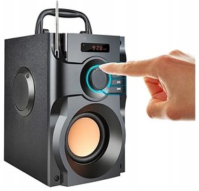 Głośnik bluetooth przenośny aux fm lcd subwoofer