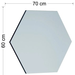 Lustro Zeo Black 60 x 70 cm