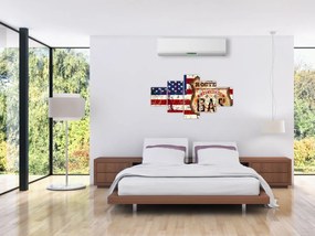 Obraz - Vintage flaga (125x70 cm)