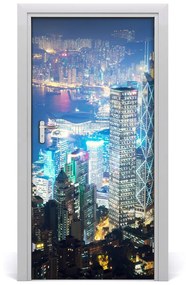 Fototapeta samoprzylepna na drzwi Hong kong nocą