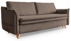 Jasnobrązowa rozkładana sofa 225 cm Charming Charlie – Miuform