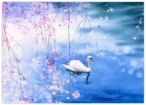 Obraz na szkle - Magiczne jezioro (70x50 cm)