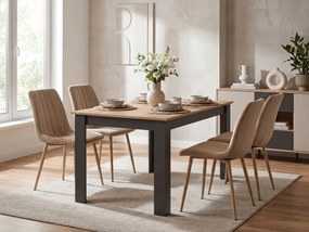 Brązowe krzesło do kuchni LAVA aksamitne