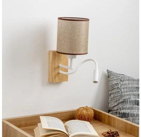 Brilagi - LED Kinkiet NUBILA WOOD 1xE27/25W/230V + LED/3W dąb/brązowy