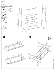 Stojący wieszak z bambusowymi półkami, 90 x 167 x 42 cm, Loft, WENKO