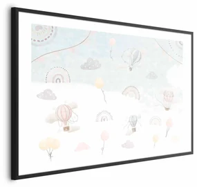 Plakat Przygoda pośród chmur 90x60 cm z ramą czarną z marginesem ARTGEIST B