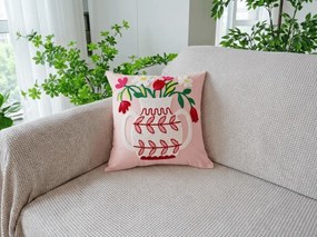 Poszewka na poduszkę VASELLA 45x45 cm, różowa