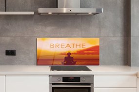 Szklany Panel Kobieta i Napis pod Słońcem