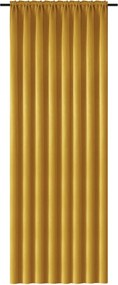 Żółta zasłona OXFORD 140x250 cm Zawieszanie: Taśma z wiązaniami
