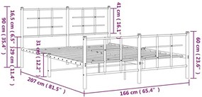 Czarne metalowe łóżko loftowe 160x200cm - Alester