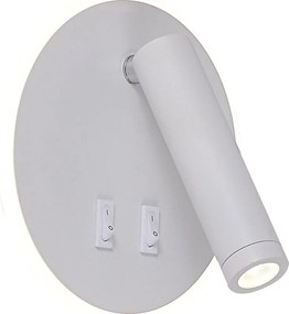 Zuma Line W4107-WH-LED Kinkiet punktowy CIRCA LED/5,5W/230V + LED/2,5W biały