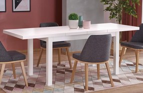 Minimalistyczny biały rozkładany stół - Saofo 2X