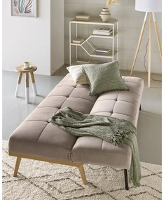 Biały/w naturalnym kolorze stołek z litego drewna munggur Brocsy – Kave Home
