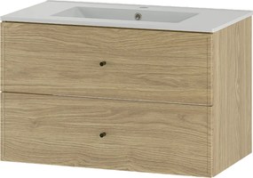 Zestaw do Łazienki 80cm Szafka z Umywalką  Dąb Olejowany Marco