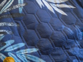 Narzuta na łóżko FLOWERISH HEXAGON, ciemnoniebieski Rozmiar: 170 x 210 cm