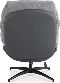 Fotel Wypoczynkowy Obrotowy ASTURIA do Salonu Szary Nowoczesny