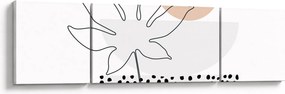 Obraz - Line art flowers N⁰3 (170x50 cm)