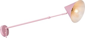 Designerska lampa ścienna różowa regulowana - Triangolo