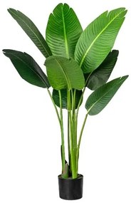 Sztuczna roślina Strelitzia Nicolai w doniczce, 120 cm, zielony