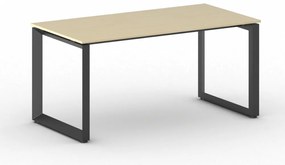 Biurko PRIMO INSPIRE, 160x80 cm, czarna podstawa, brzoza