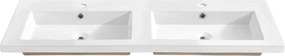 Podwójna biała umywalka ceramiczna 120 cm B3-Z06
