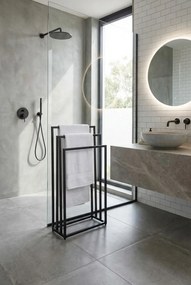 Czarny stojący wieszak na ręczniki 45 cm C5-W78