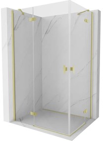 Mexen Mist-H Duo kabina prysznicowa uchylna lewa 110 x 90 cm, transparent, złota szczotkowana - 8A5-110L-090P-55-00