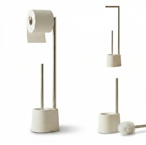 Stojak na papier toaletowy i szczotkę do WC STILK, 63 cm