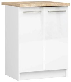 Dolna szafka kuchenna w kolorze biały połysk 30cm W9-L60