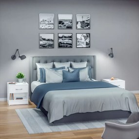 Casaria Zestaw stolików nocnych BIANCA, 2 szt., 41x39x28 cm, biały