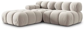 Beżowa aksamitna sofa modułowa 282 cm Bellis – Micadoni
