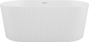 Wanna wolnostojąca akrylowa ryflowana - Biały mat - 230 l - 170 x 80 x 58 cm - ALIENA