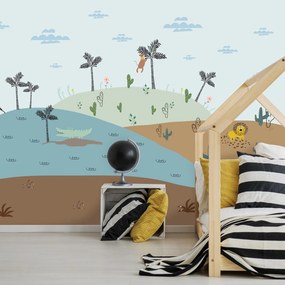 Fototapeta - Ilustrowane zwierzęta (196x136 cm)