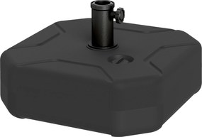 Wypełniany Stojak do Parasoli Outsunny do 25 kg, Kwadratowy Uchwyt, Stojak na Parasol Ø38/48 mm