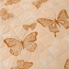 Letnia kołdra BUTTERFLY 140x200 cm, brzoskwiniowa