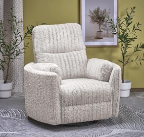 Obracany fotel z funkcją elektrycznego rozkładania Pegas Halmar