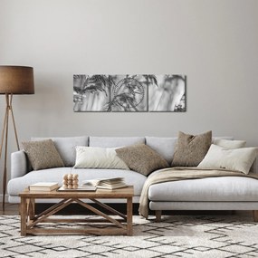 Obraz - Lipnice, czarno - biały (z zegarem) (90x30 cm)