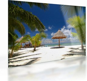 Obraz na szkle - Plaża z białym piaskiem (70x50 cm)